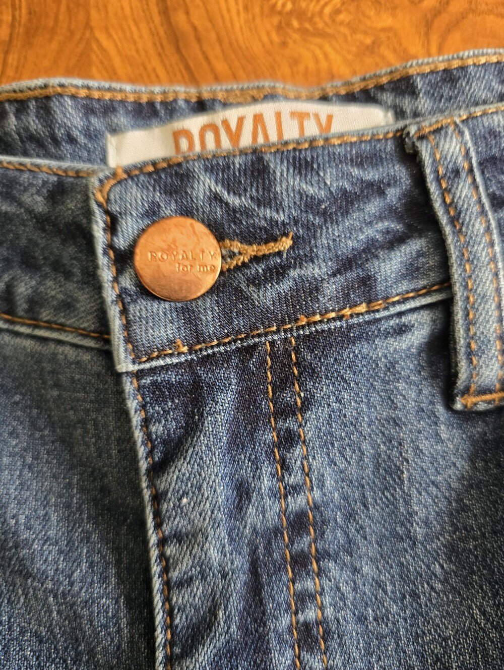 Royalty For Me High Rise Wide Leg Raw Hem Jeans Womens size 8 - Picture 3 of 5